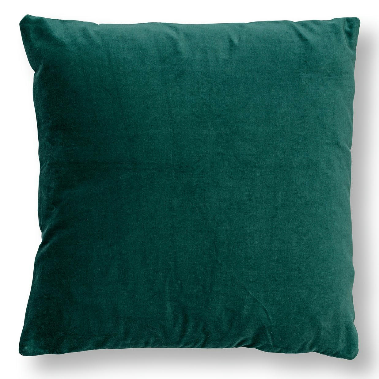 PEMM - Coussin - vert en velours 45x45 cm avec motif rayé