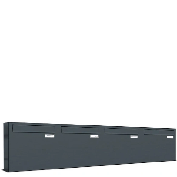 Briefkasten, Parteien: 4, BxHxT: 153,6 x 34,5 x 11,6 cm