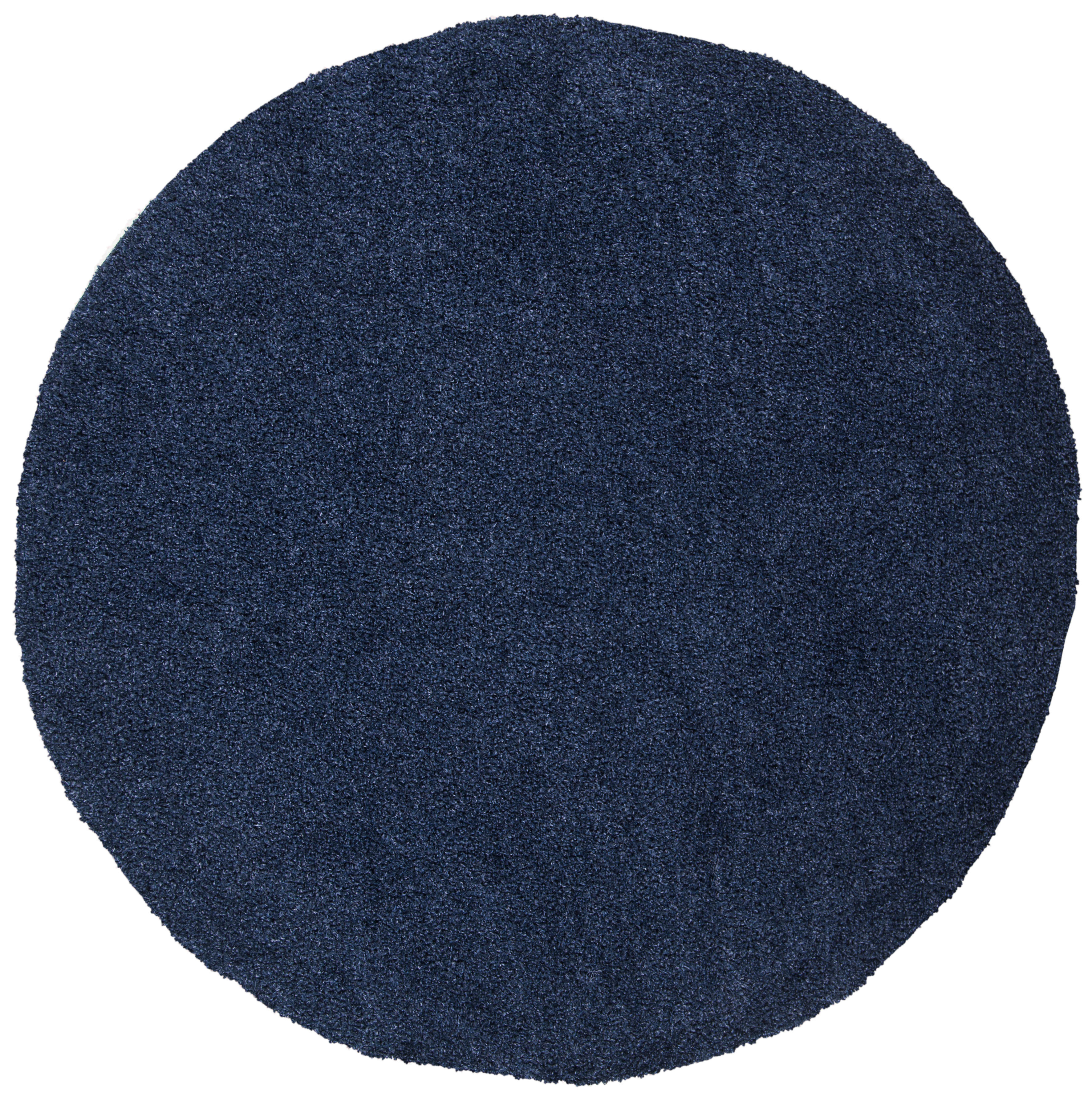 PRIMO SHAG - Tapis de salon interieur en bleu marine, 201 x 201 cm