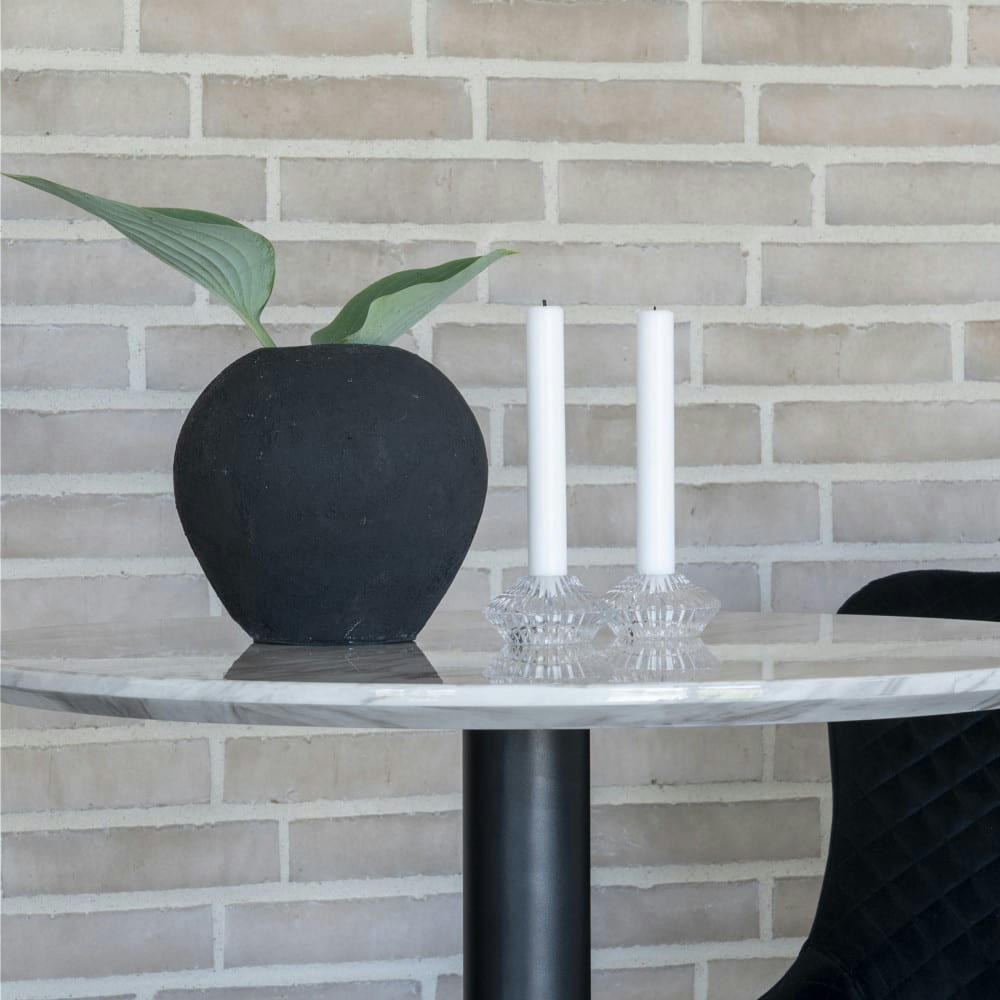 HORTA - Vase en terre cuite H16cm noir