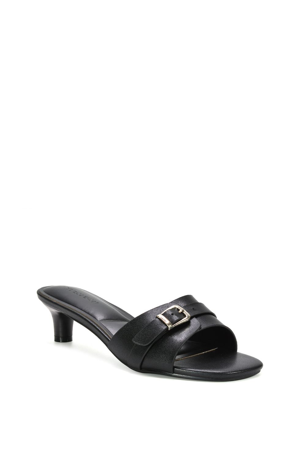 XY London Romee' Slip On Low Kitten Heel Mule Sandals