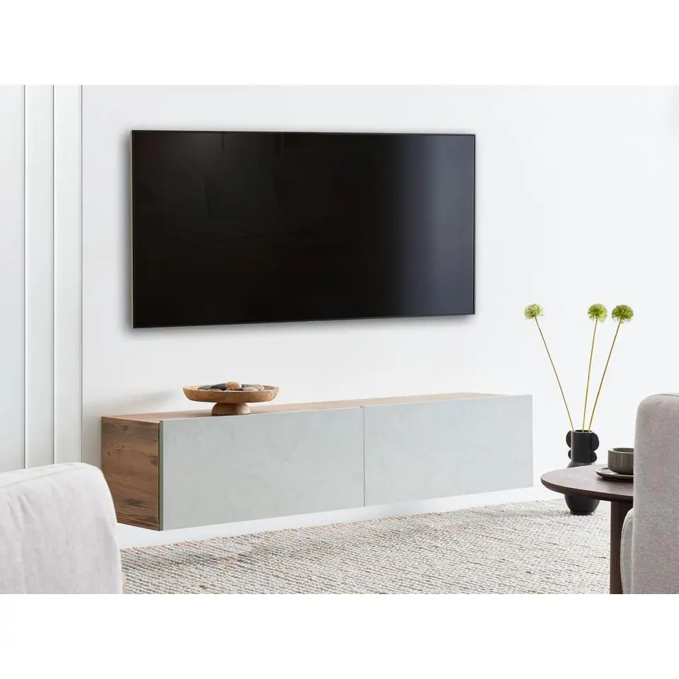 GLADSTONE - Wandgemonteerd TV-meubel - Lichtgroen- 140 cm - Vezelplaat