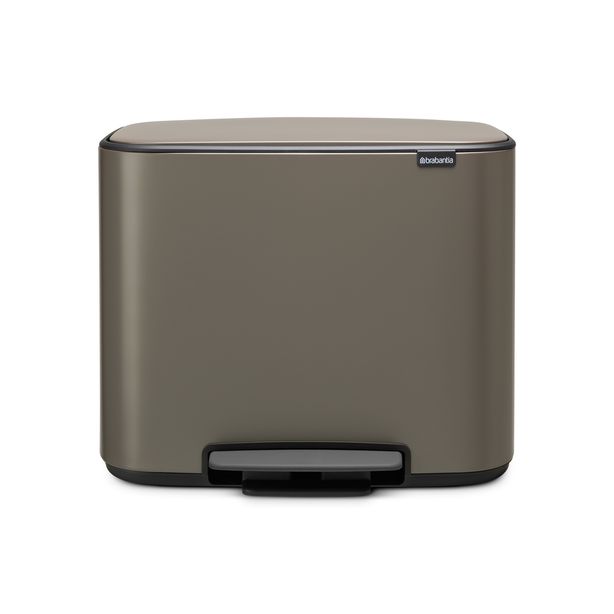 Brabantia Bo Pedaalemmer, met 2 binnenemmers, 11   23 liter - Platinum