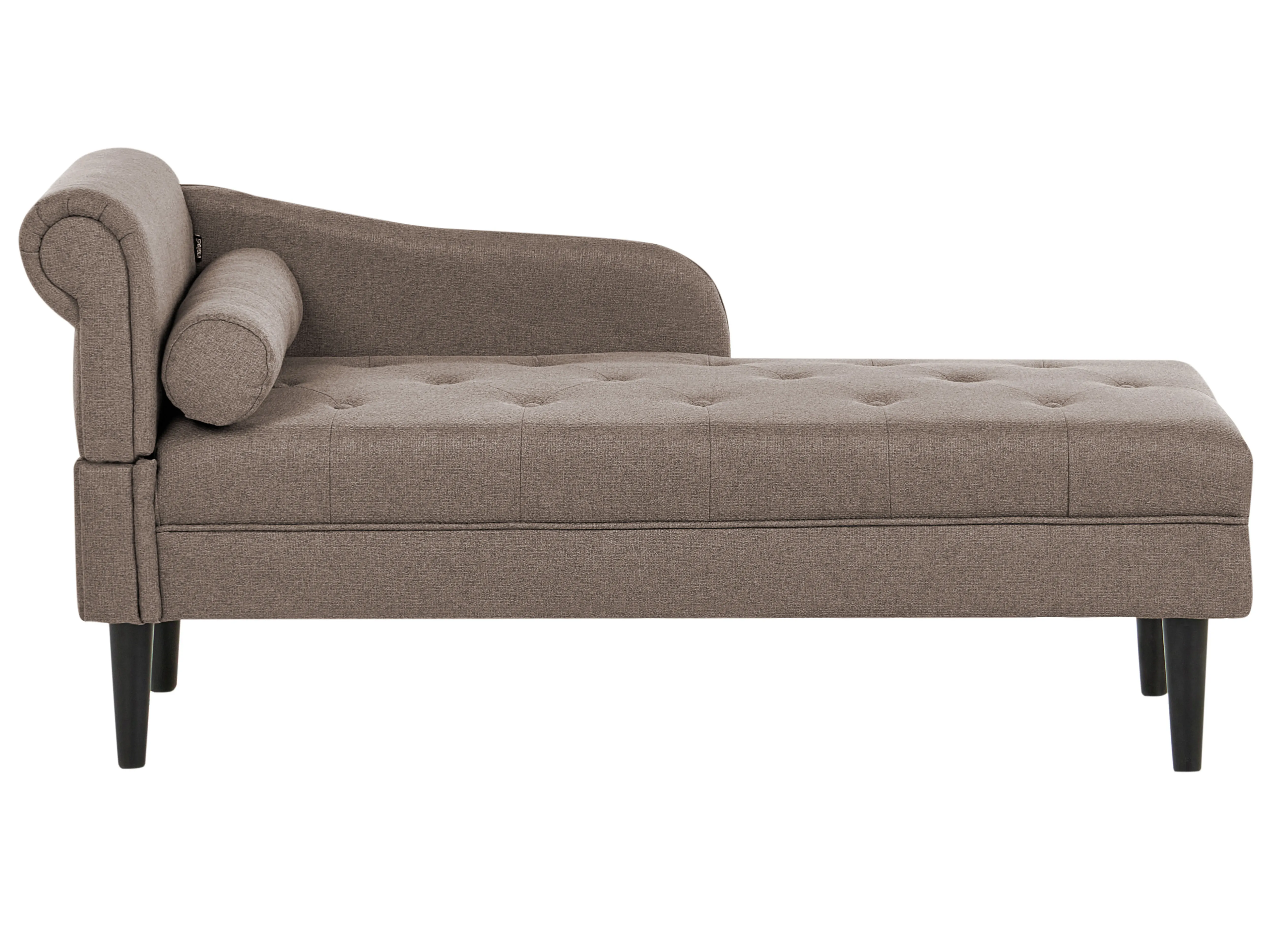 Left-Hand Chaise Longue YVOIRE Fabric Taupe