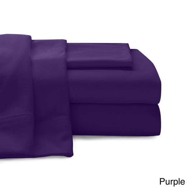 Jersey Cotton Sheet Set, 100% Cotton, 140 GSM, No Piling, Breathable, Cozy Comfort