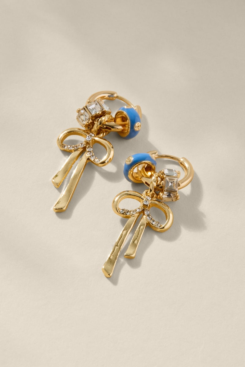 Mary Bow Charm Hoop Earrings