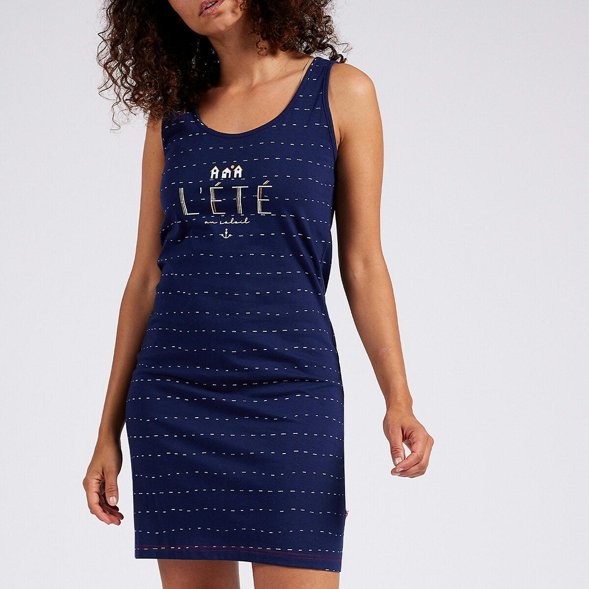 Liquette sans manches en coton Lagune