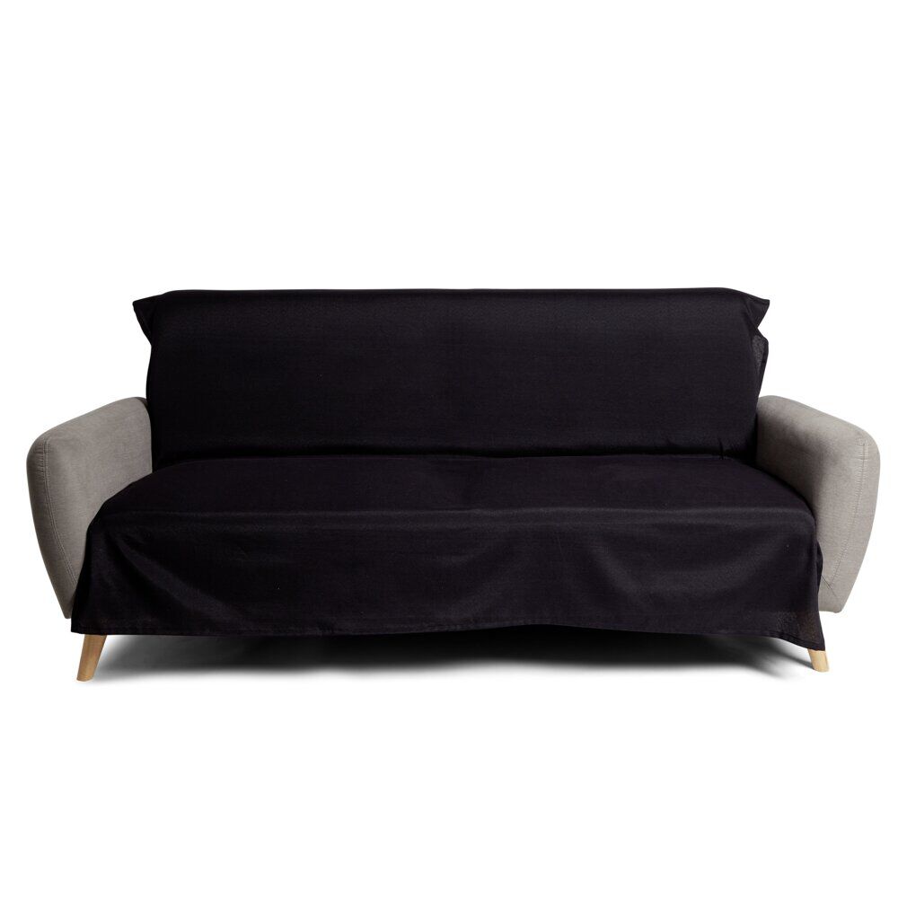 Jeté de canapé 170x250cm polycoton noir