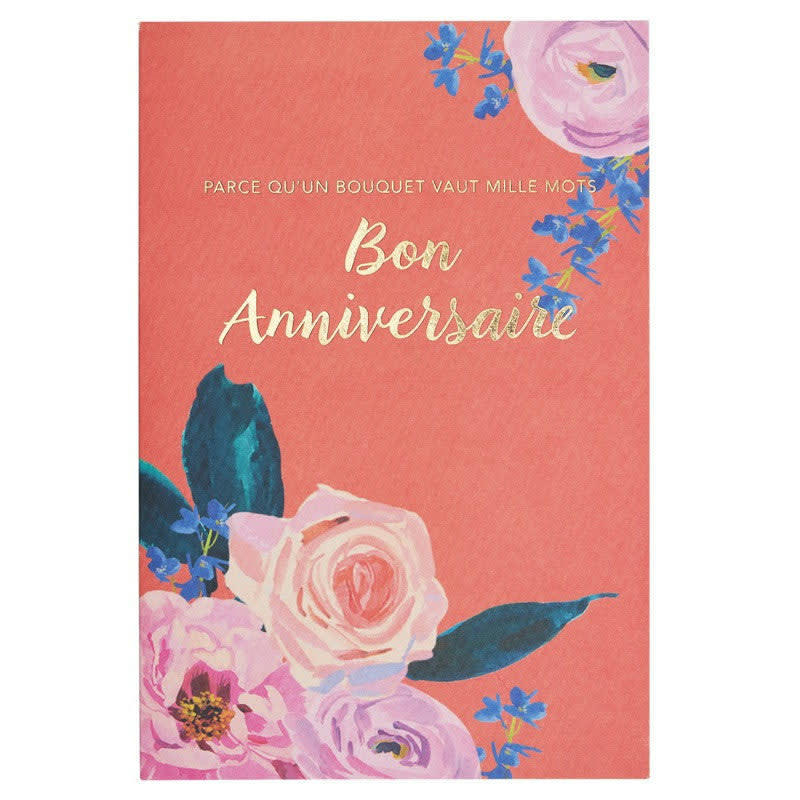 - Carte Bon Anniversaire Bouquet De Roses