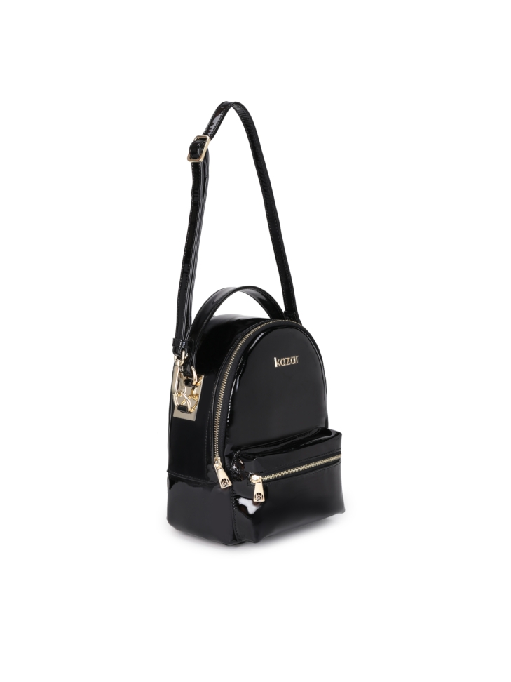 Ladies’ black backpack 2-in-1