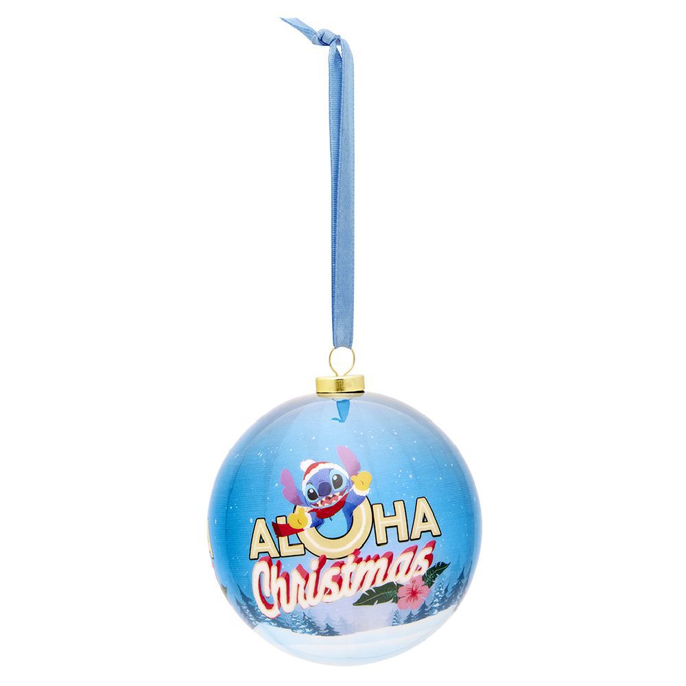 Boule de No&euml;l Disney Stitch bleu Ø7,5cm