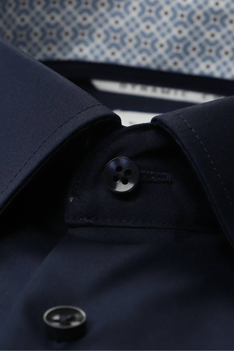 ETERNA Dynamic Cotton Slim Fit Hemd marine, Einfarbig