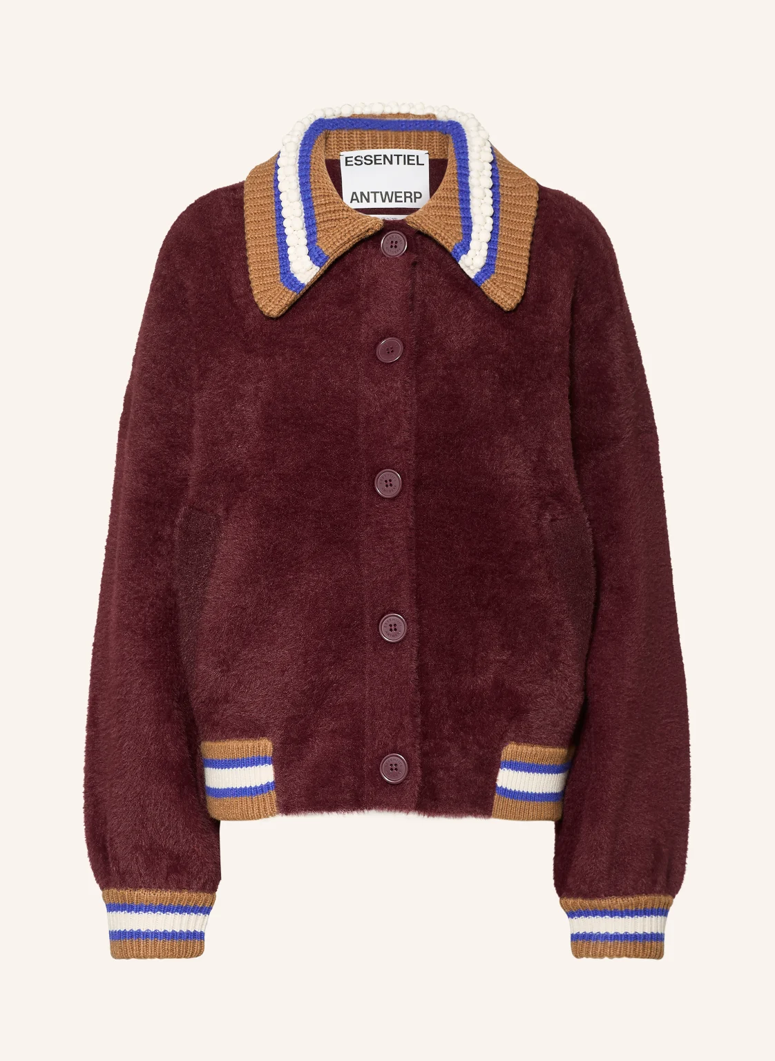 ESSENTIEL ANTWERP Strickjacke KAMORE mit Schmuckperlen