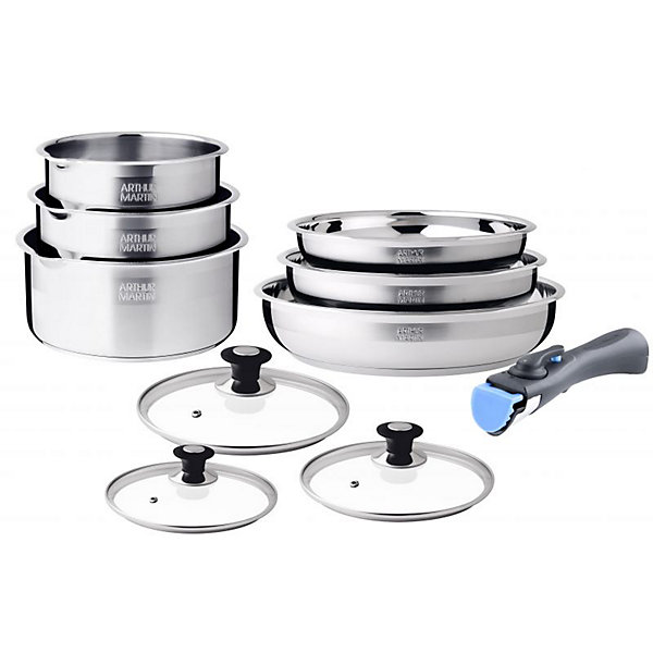 Batterie De Cuisine Inox 10 Pcs Arthur Martin AM8411