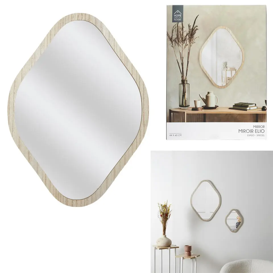 Home Deco Factory Spiegel - hout - 44 x 60 cm - wandspiegel