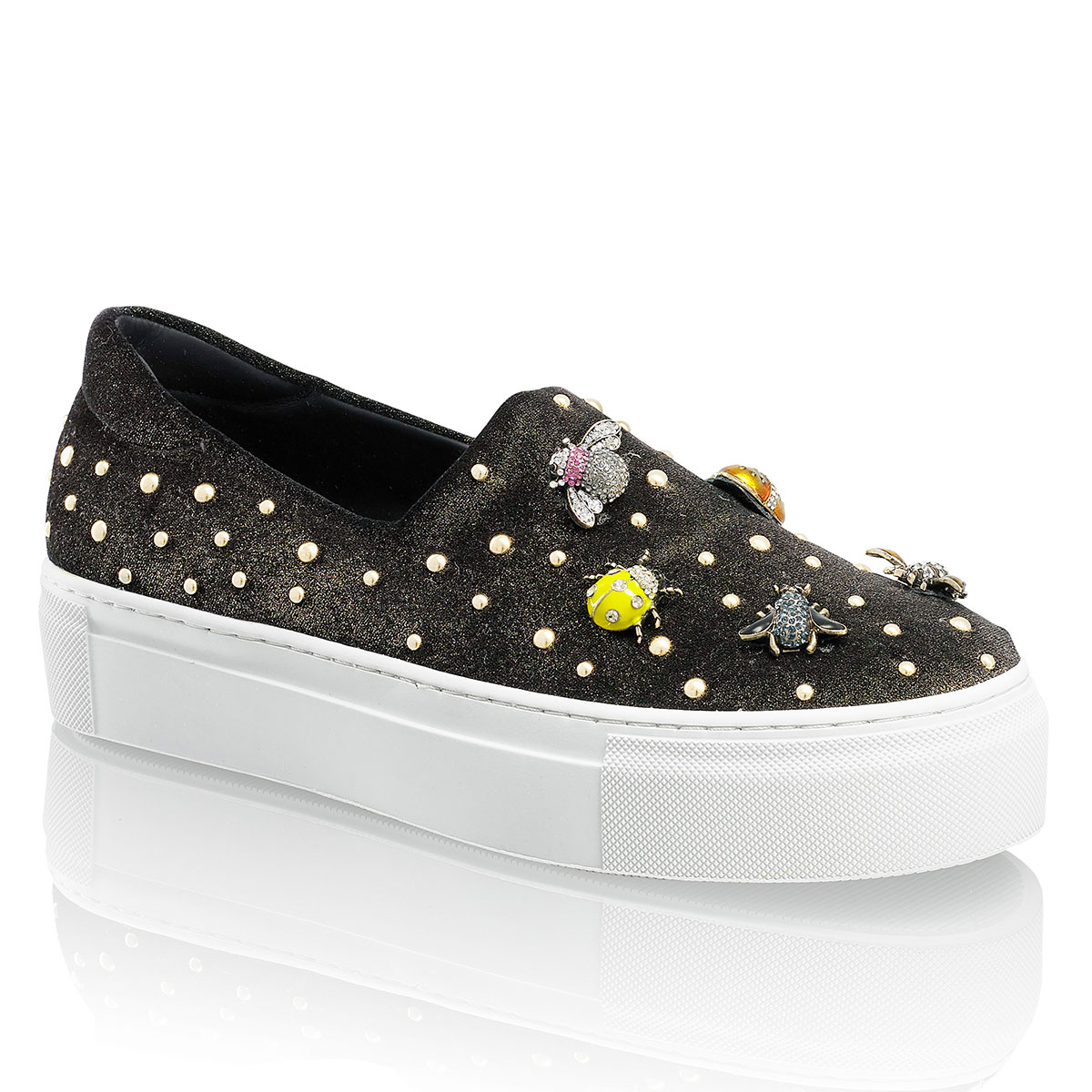 Russell & Bromley BUZZ FEED Bug Trim Flatform Sneaker