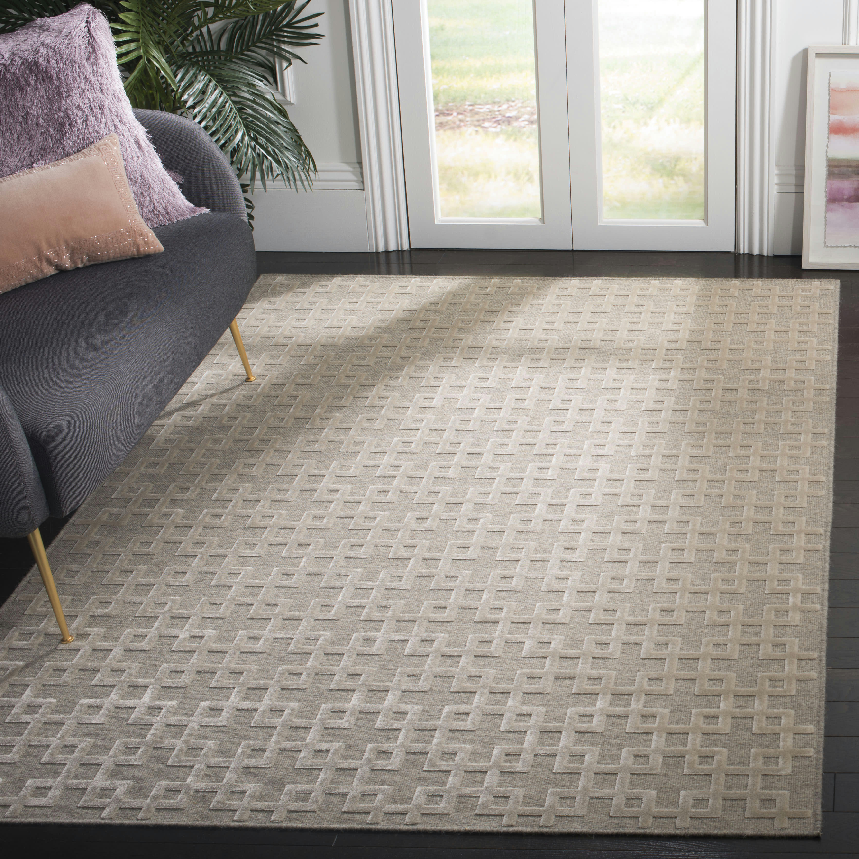 LANA - Tapis de salon interieur en crème & beige, 152 x 229 cm