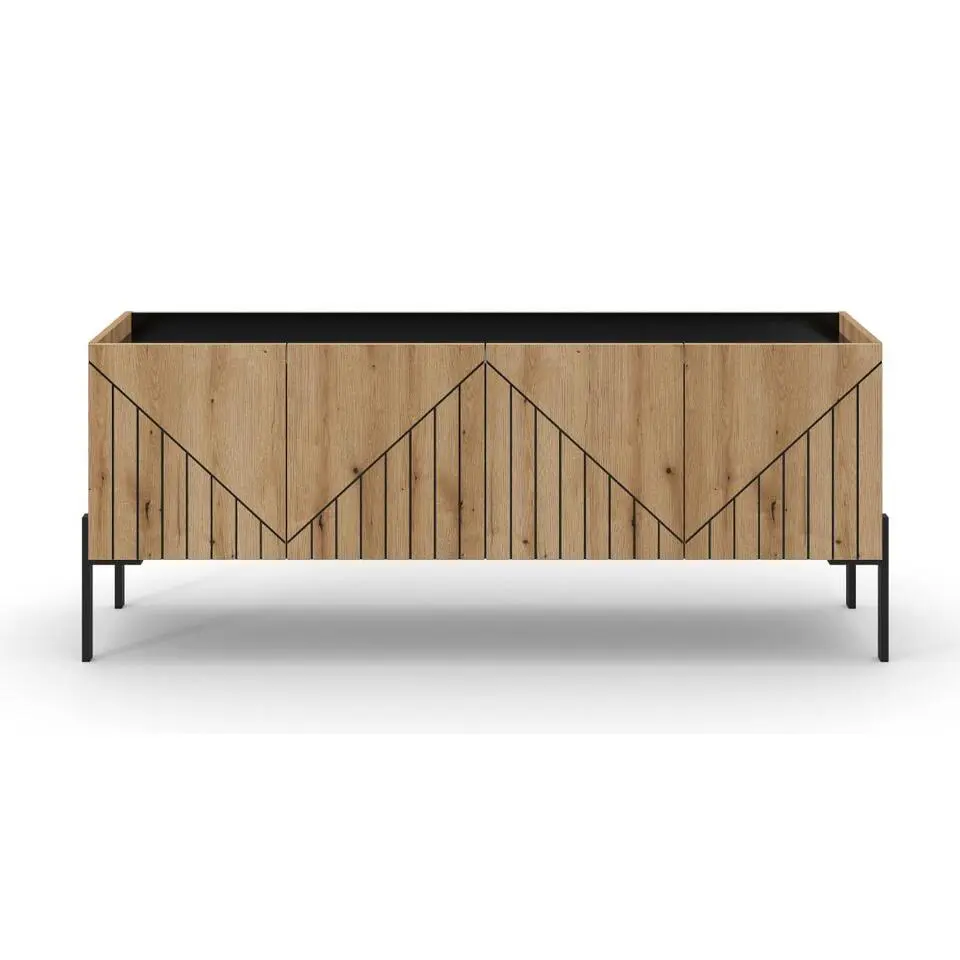 Hioshop Neo TV-meubel 4 deuren eiken decor