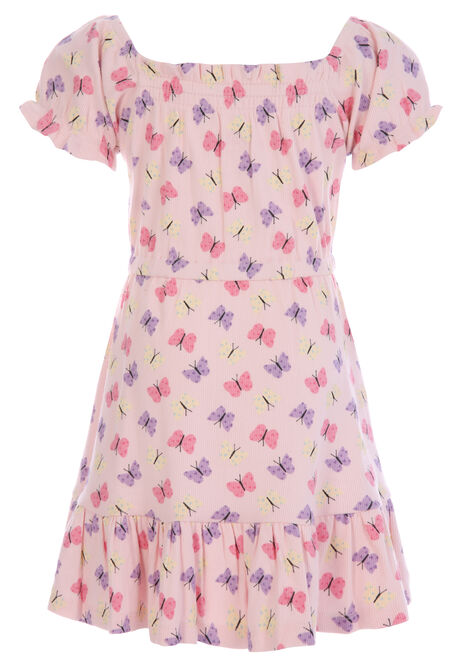 Younger Girls Pink Butterfly Dress