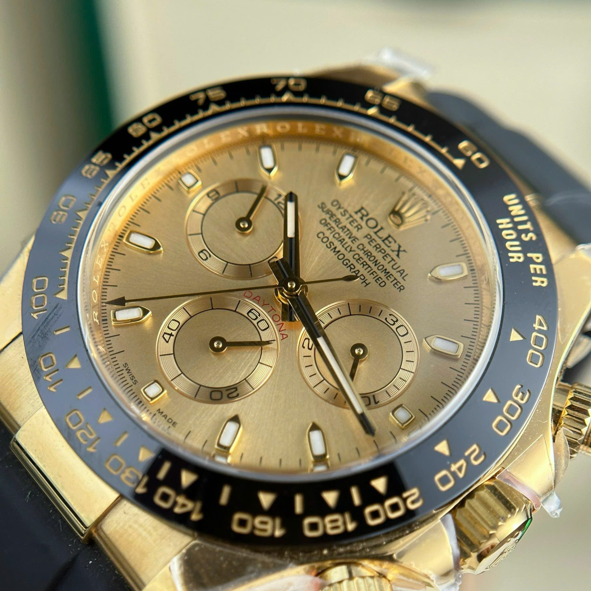 Rolex Daytona 116518LN YG Plated Champagne Dial 40mm Oysterflex Super Clone