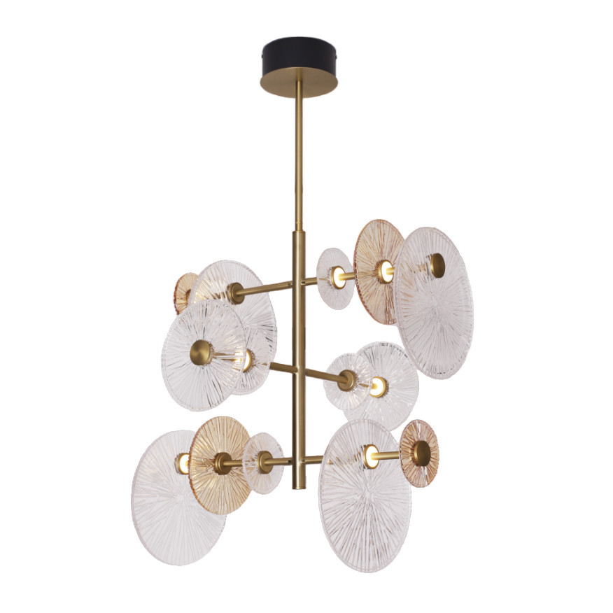 Lampa wisząca ALLURE złoty matowy LED 14x70W Ciepła biel 2100lm Maxlight