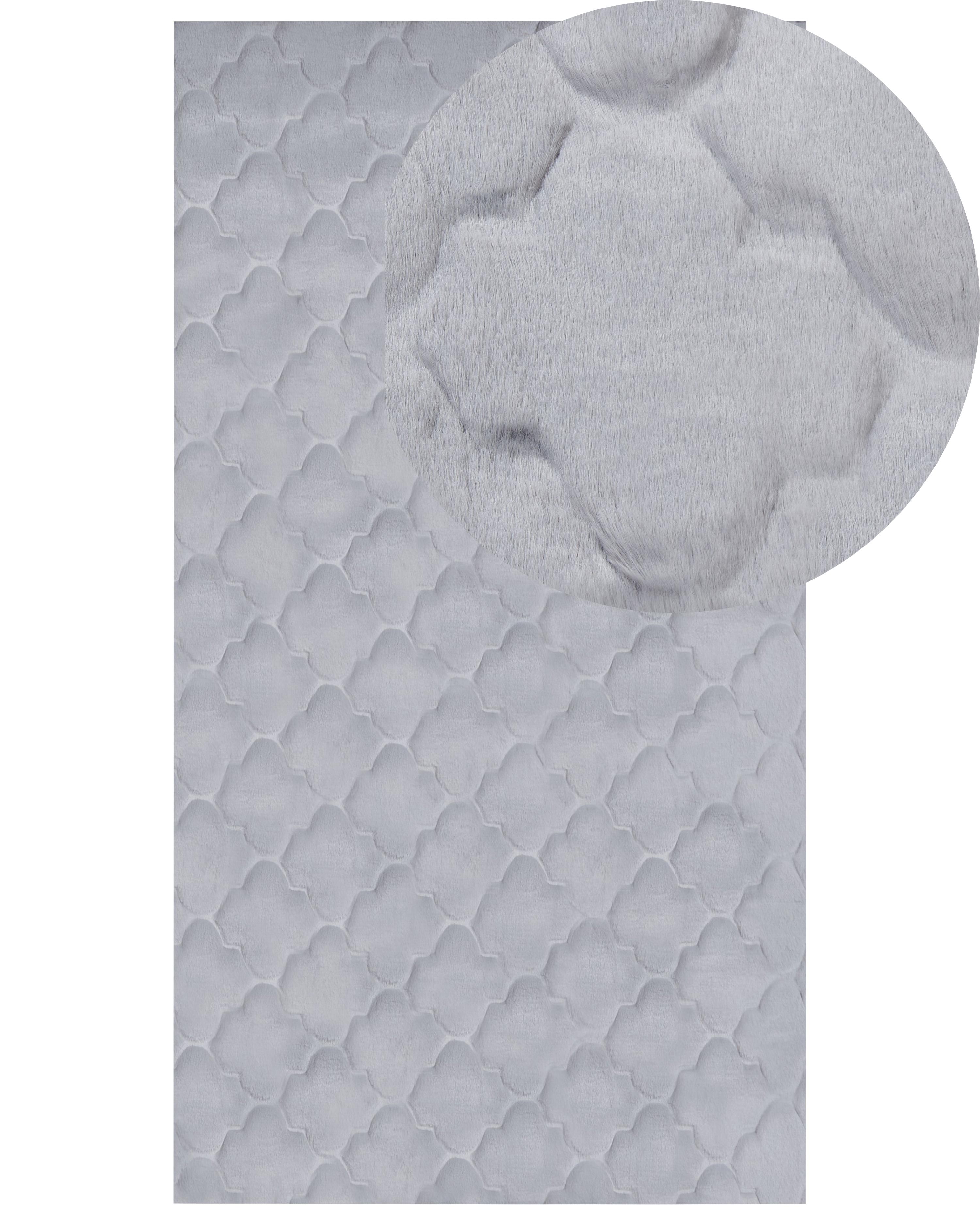 Faux Fur Rug GHARO Grey 160 x 230 cm