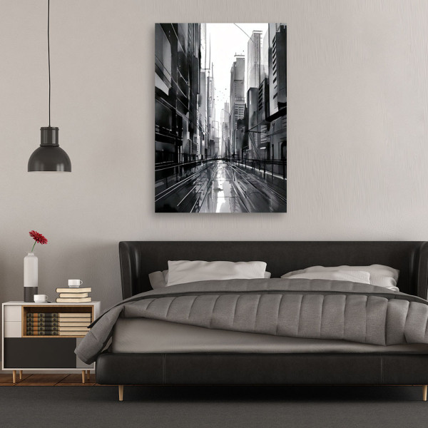 Feeby Obraz do salonu, Miasto Ulica Wieżowce 40x60