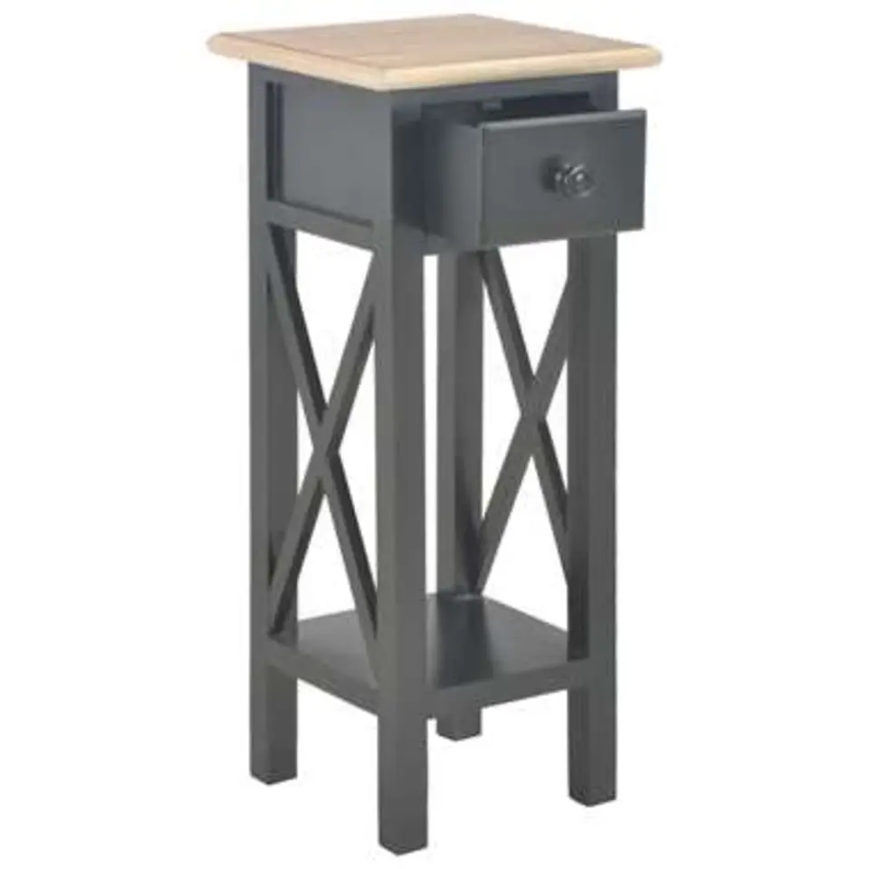 vidaXL - Telephone Table - Zwart - Hout