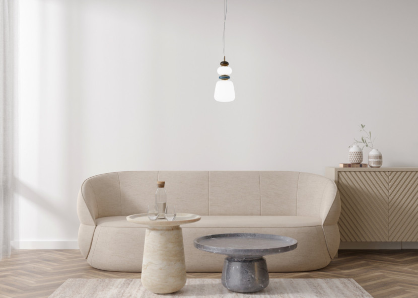 Lampa wisząca EVANS złota LED 1x12W Ciepła biel 1500lm Italux