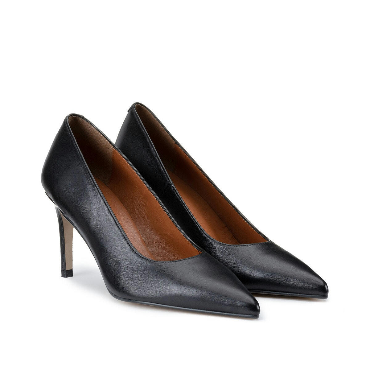 Escarpins Signature, en cuir talon aiguille
