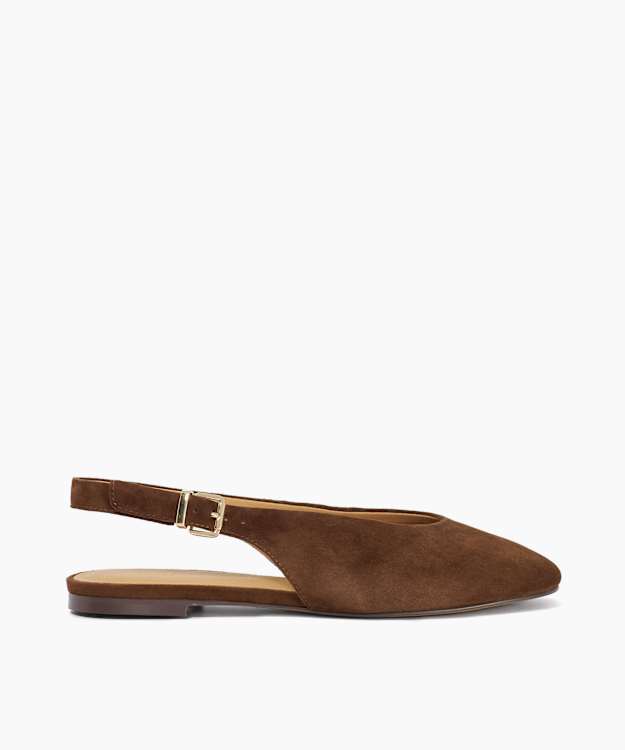 Honora Brown - Brown Suede Sling-Backs