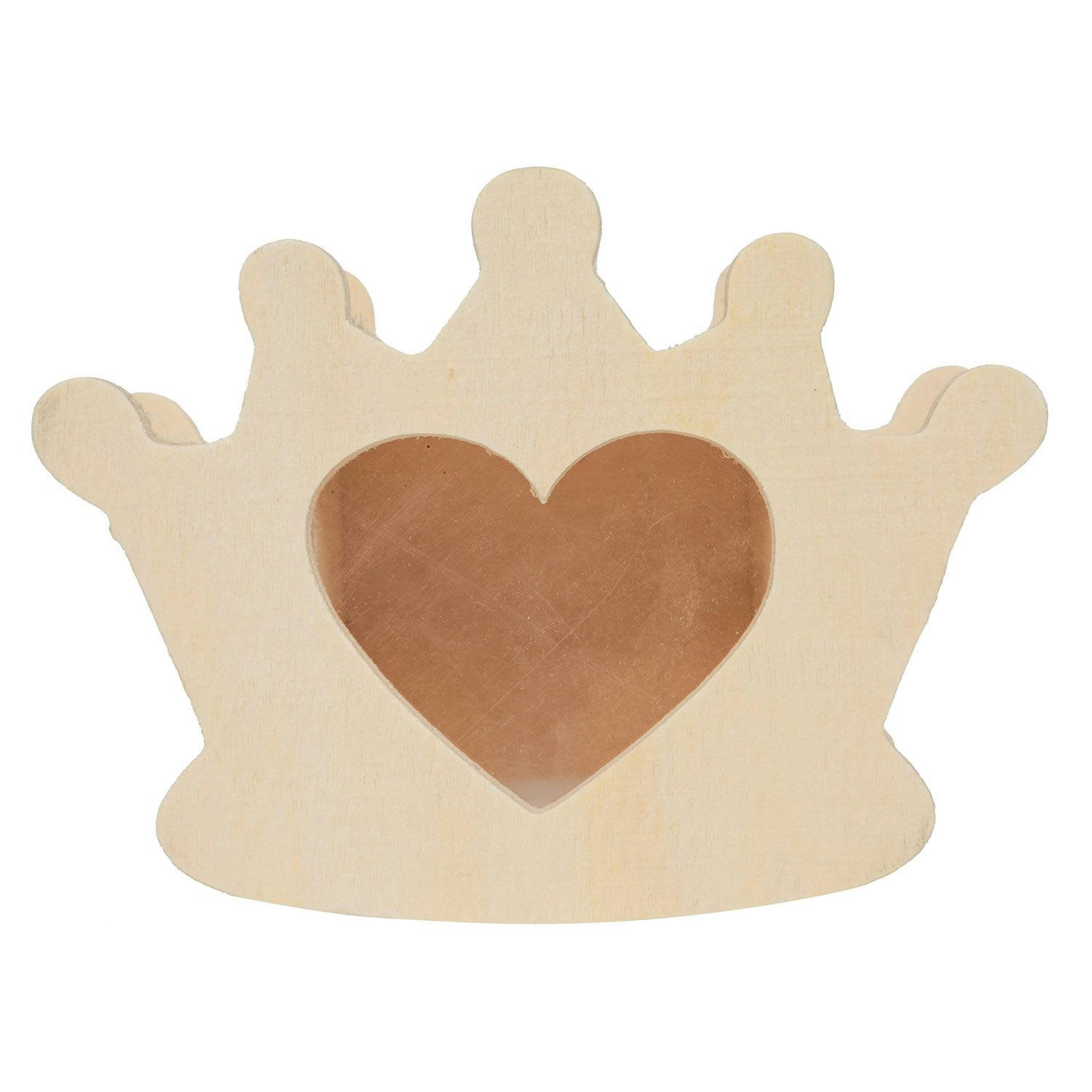 - Tirelire couronne coeur 12 x 9 cm