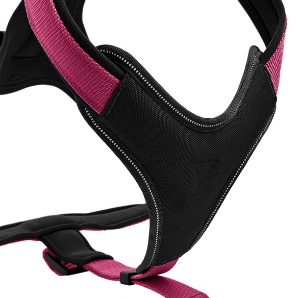 Geschirr, M/2, nylon/neopren, himbeer_rot/schwarz