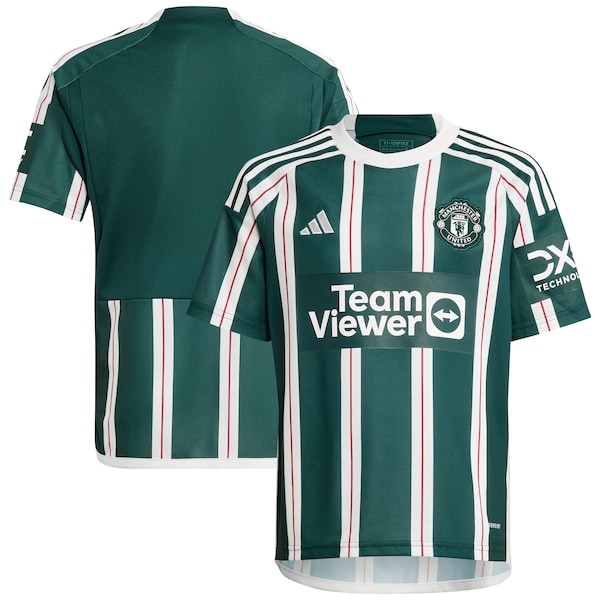 Manchester United adidas Youth 2023/24 Away Replica Jersey - Green