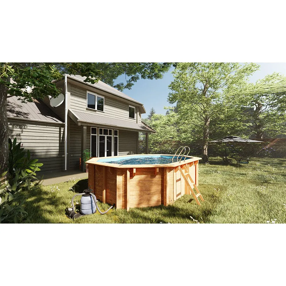 Gre Canelle 2 Oval Wooden Pool Liner Refurbished