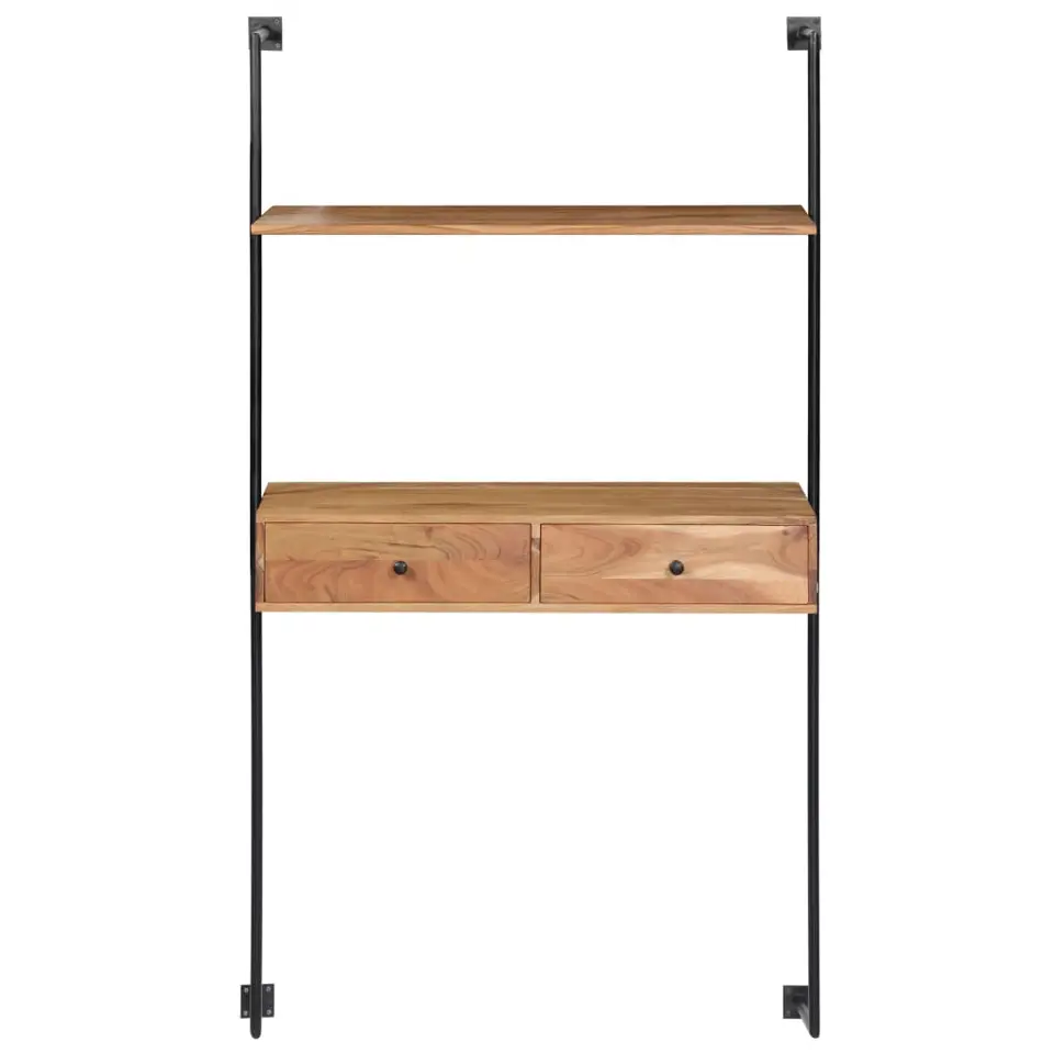 vidaXL - Wandbureau - Bruin - Hout