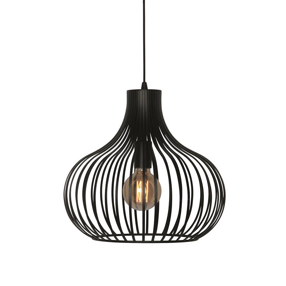 Freelight hanglamp Aglio - 1 lichts - 38 x 150  cm - zwart