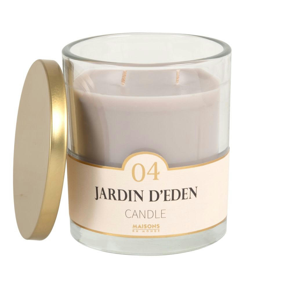 COLORAMA - Bougie parfumée taupe en verre H11, 400g