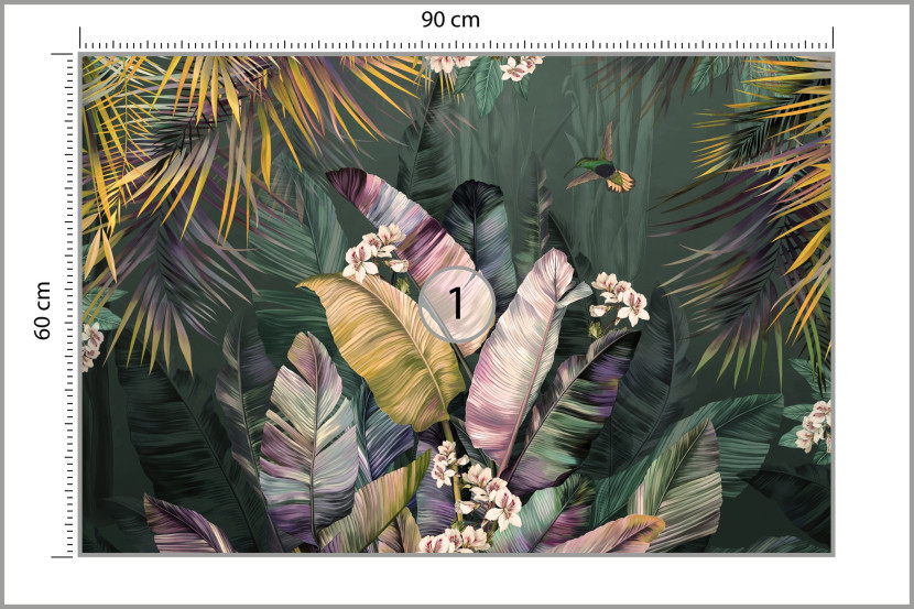 Fototapeta Kolorowe Liście Bananowe 90x60cm