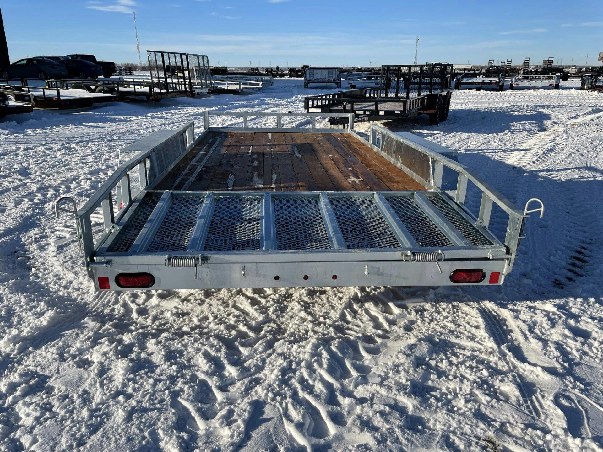 True North 83-in x 16-ft Tandem Axle Utility Trailer, Galvanized