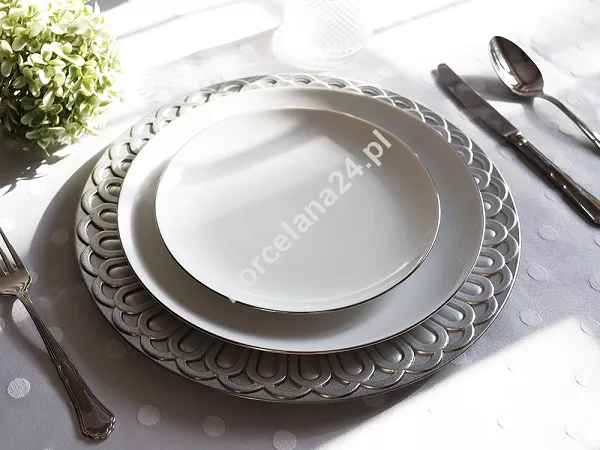 Komplet talerzy na 6 osób (18el) Waza - Modern Platynowa linia WA-08P