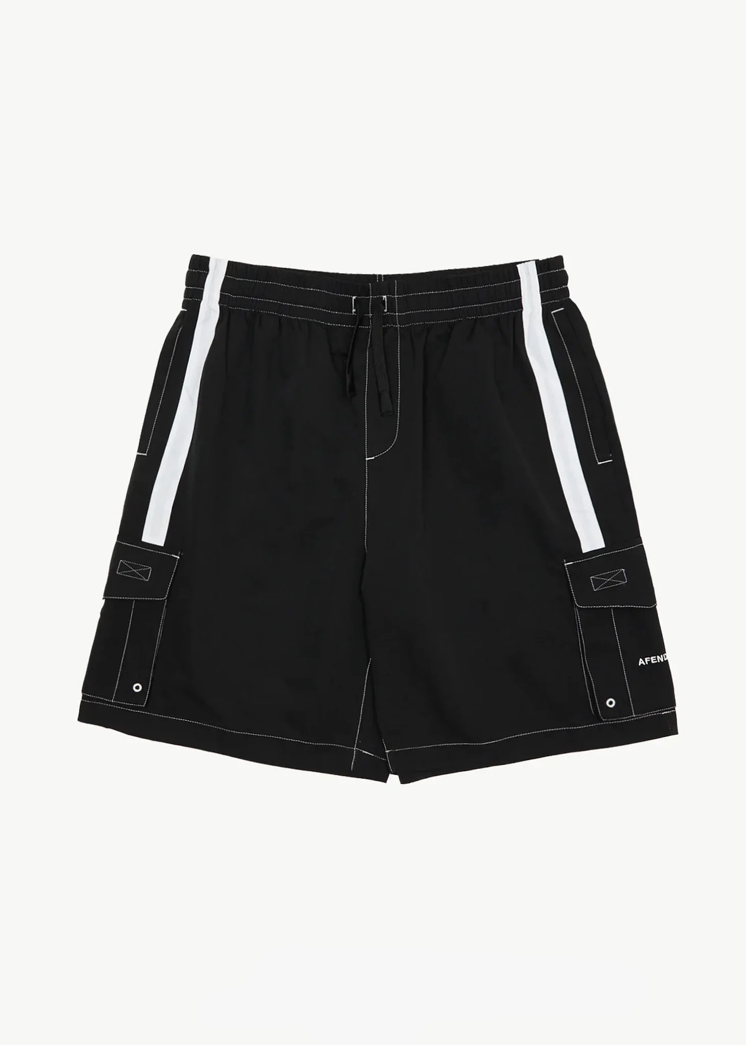 AFENDS Mens House Related - Cargo Swim Short 21 - Black