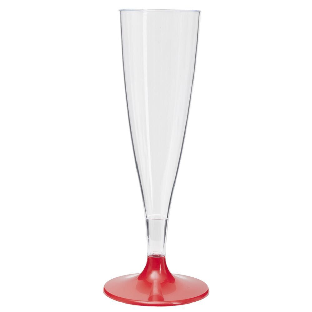 Fl&ucirc;te en plastique rouge réutilisable x6