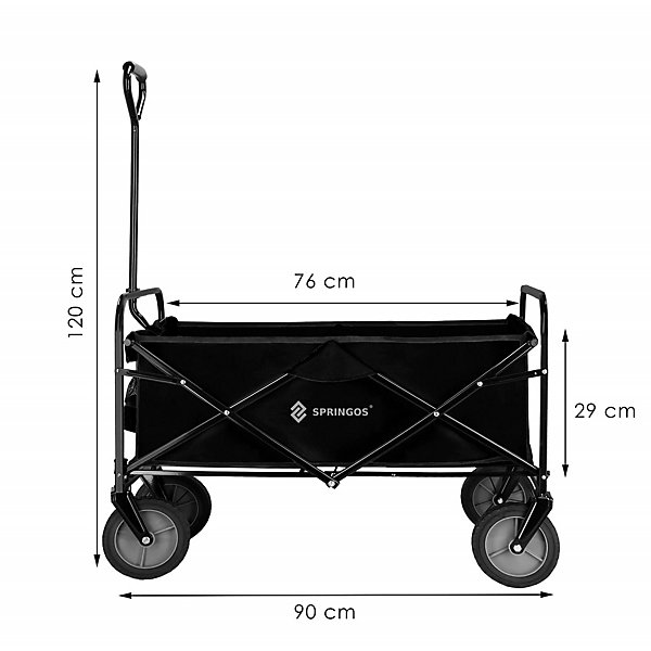 Chariot de jardin, touristique et de plage, transport, pliable, 80 kg