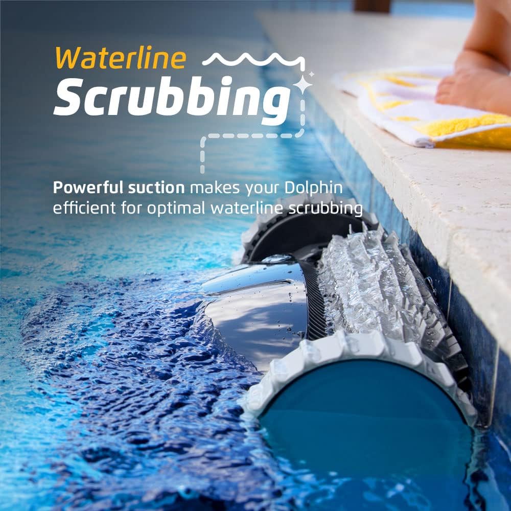 Dolphin Nautilus CC Robotic Pool Vacuum Cleaner All Pools up to 33 FT - Wall Climbing Scrubber Brush(Nautilus CC with Caddy)