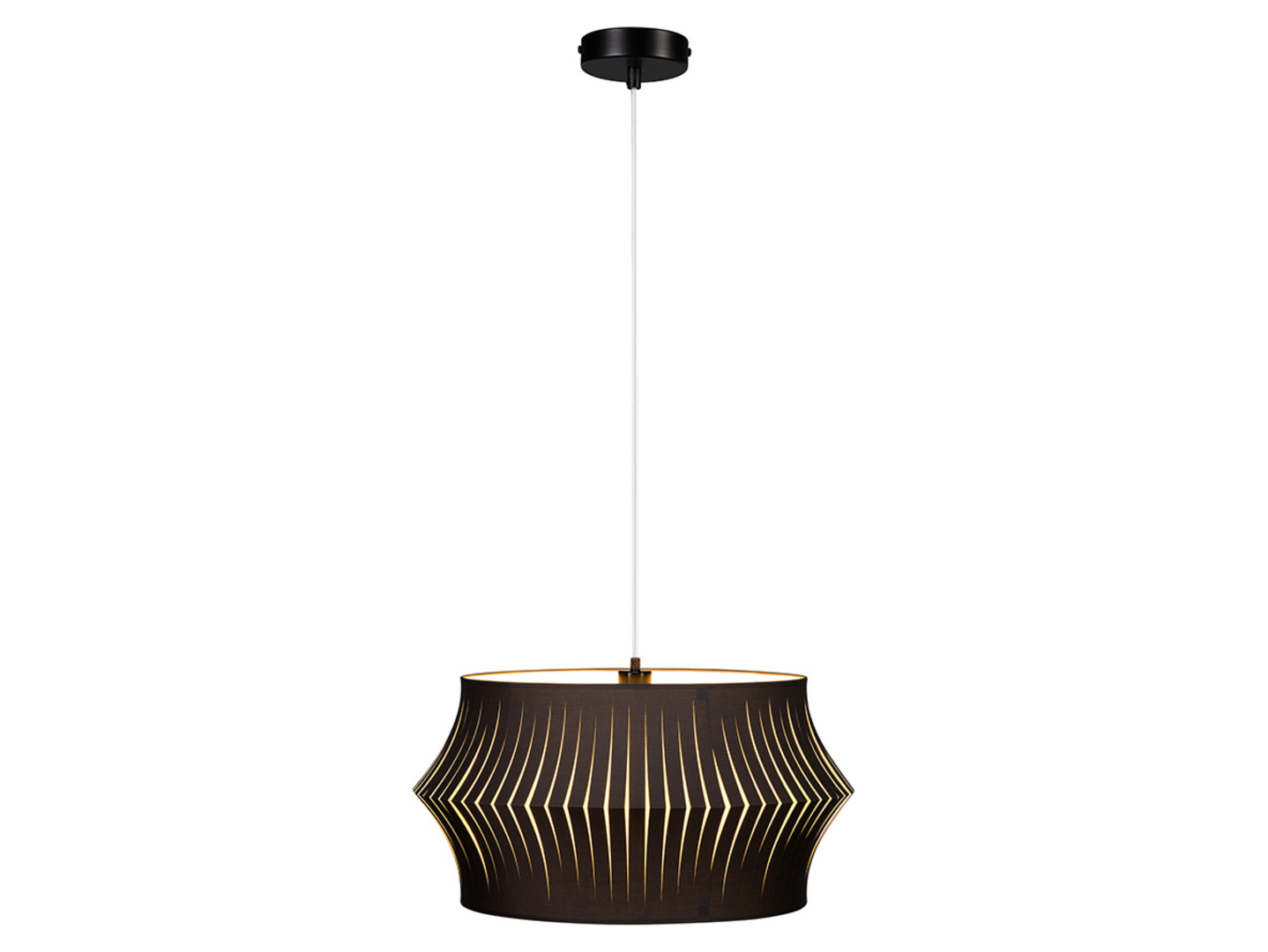 Lampa wisząca Lotus tkaninowa czarna