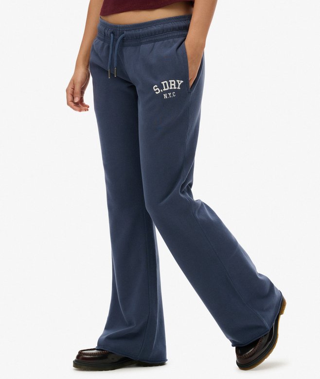 Athletic Embroidered Flare Joggers