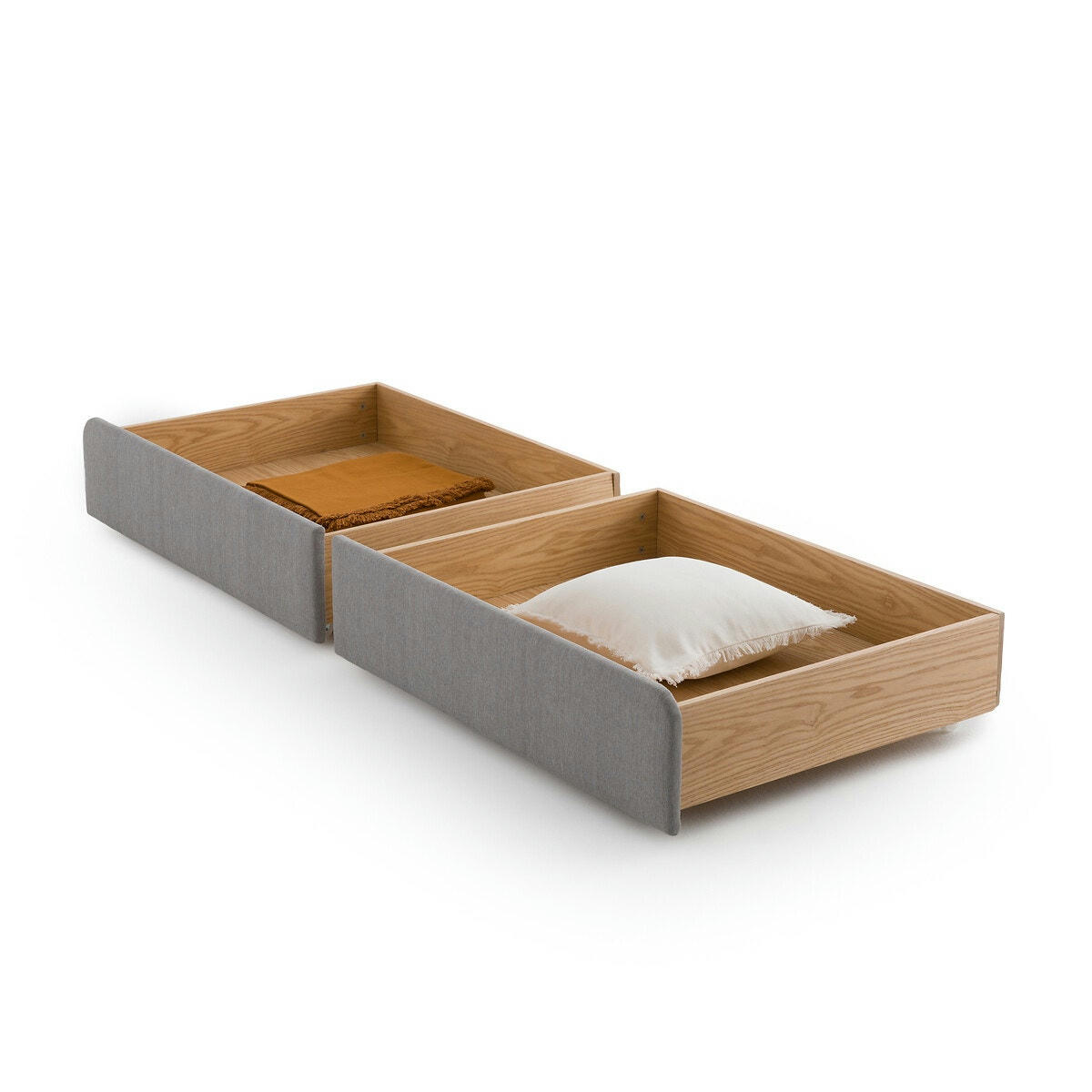 Lot de 2 tiroirs de rangement pour le lit Elori