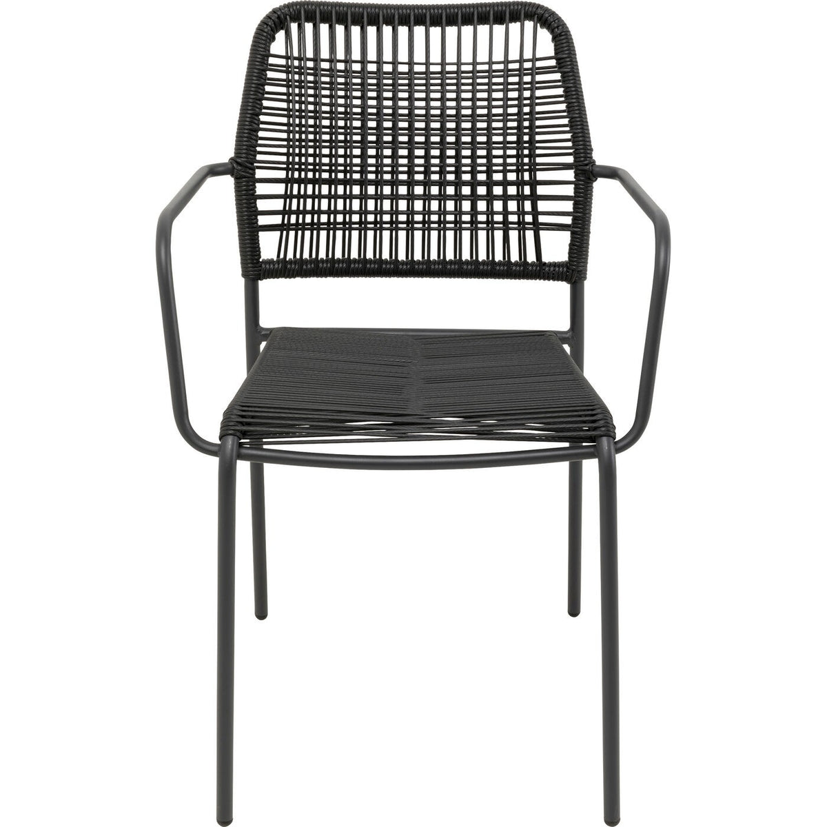 Kare Design Tuinstoel met armleuningen Madagascar antraciet