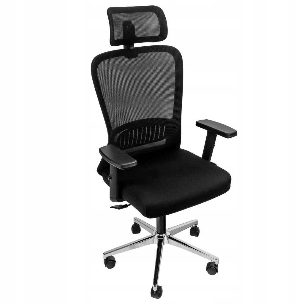 Fotel Biurowy Obrotowy Ergonomiczny Metalowa Podstawa Furvero Norma BHP